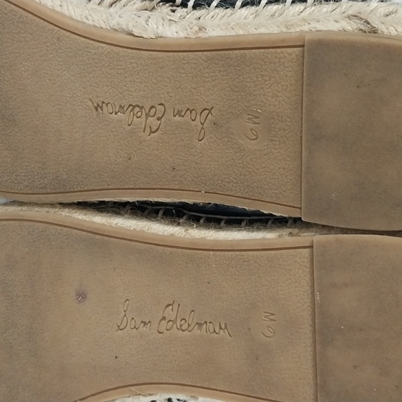 Sam Edelman Black and Tan Espadrilles Size 6W - Picture 7 of 7